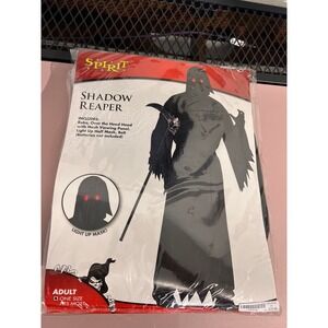 Spirit Halloween Shadow Reaper Costume Complete Adult OSFM /Glowing Eyes